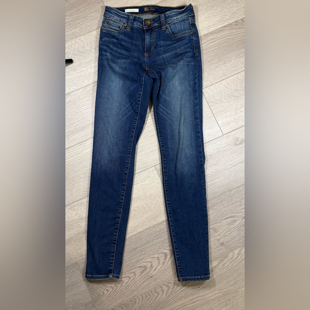 Kut From The Kloth Jeans Women's 0 Blue Dark Wash Toothpick Skinny Jeans